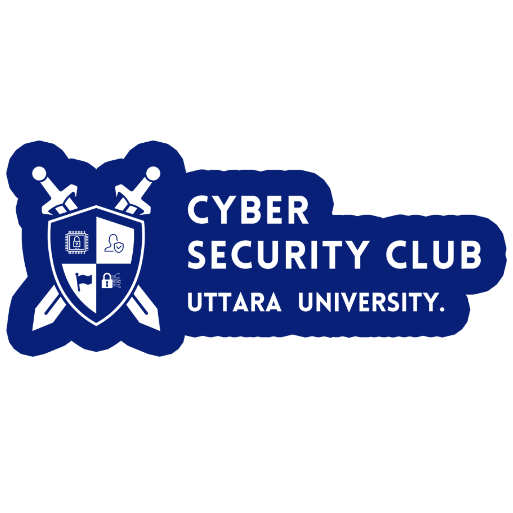 White Cyber Security Sticker